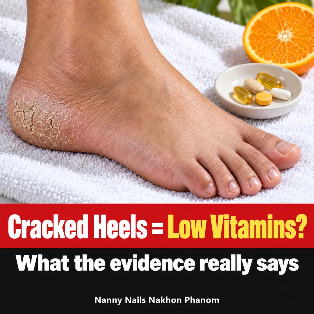 Article cover: cracked heels and vitamin deficiency, is it true, Nanny Nails, nail salon in Nakhon Phanom