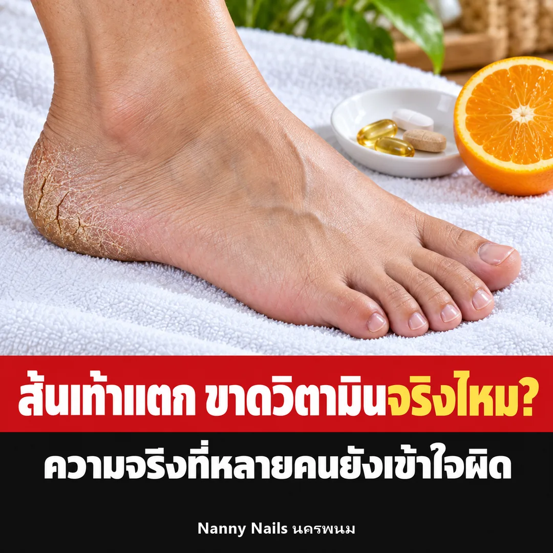 ปกบทความ ส้นเท้าแตก ขาดวิตามินจริงไหม Nanny Nails นครพนม