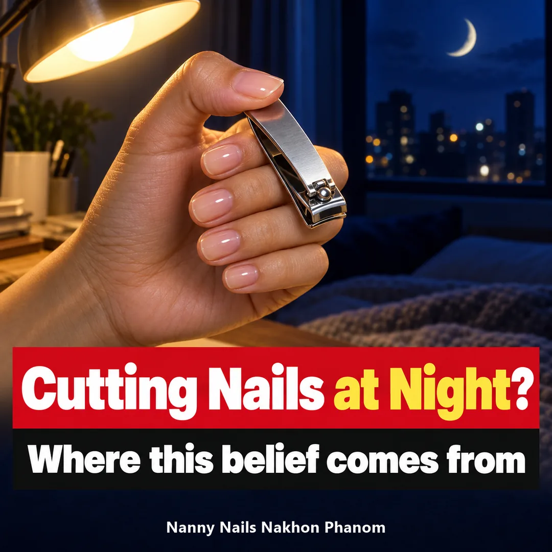 Article cover: can you cut your nails at night, Nanny Nails, nail salon in Nakhon Phanom