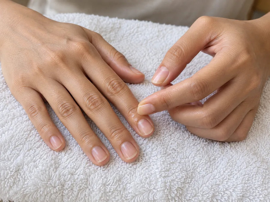 นวดน้ำมันบำรุงที่หนังรอบเล็บ แก้หนังรอบเล็บลอก ขุยเล็บ ร้านทำเล็บนครพนม Nanny Nails