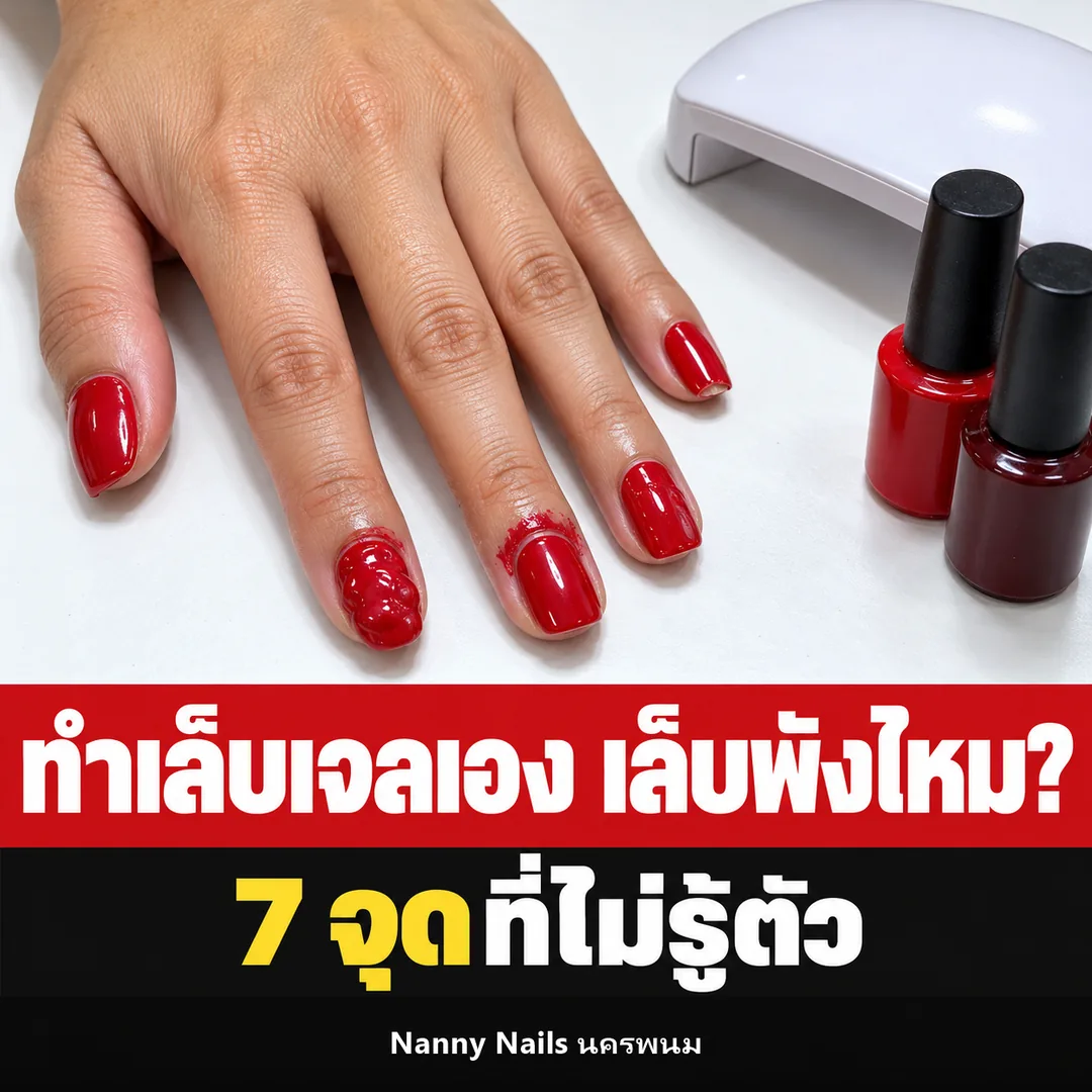 ปกบทความ ทำเล็บเจลเอง เล็บพังไหม 7 จุดที่ไม่รู้ตัว Nanny Nails นครพนม