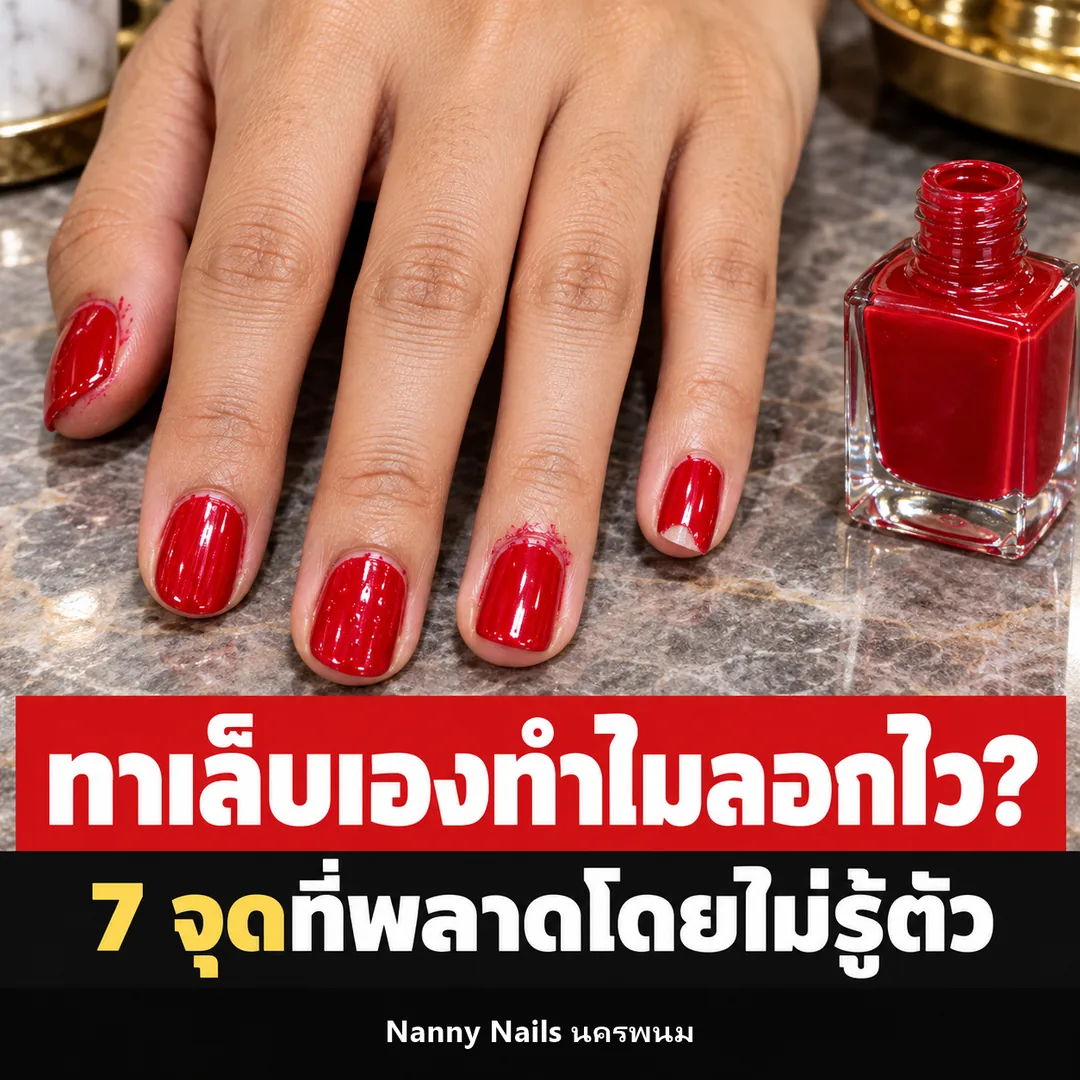 ปกบทความ ทาสีเล็บเองทำไมลอกไว 7 จุดที่พลาดโดยไม่รู้ตัว Nanny Nails นครพนม