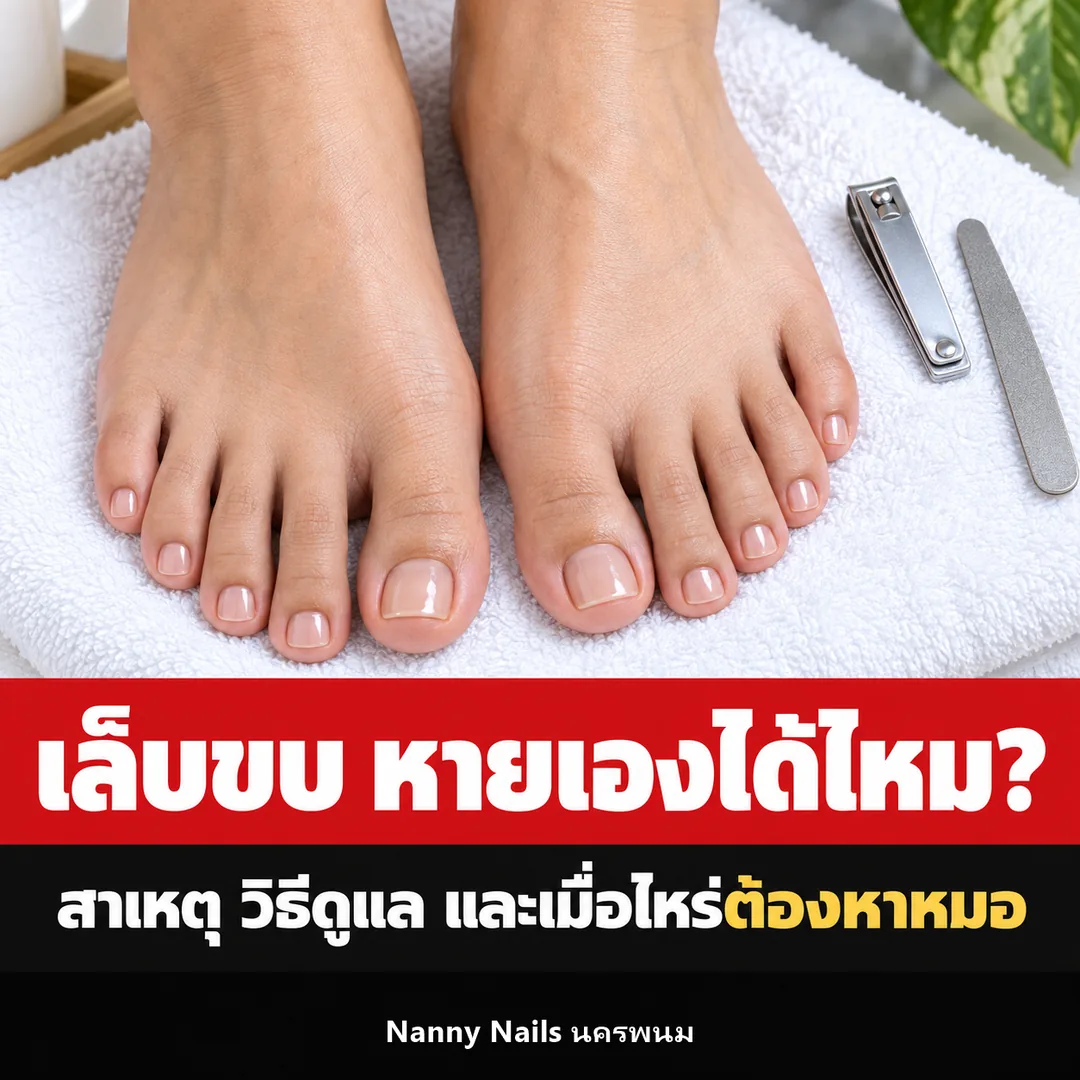ปกบทความ เล็บขบเกิดจากอะไร หายเองได้ไหม Nanny Nails นครพนม