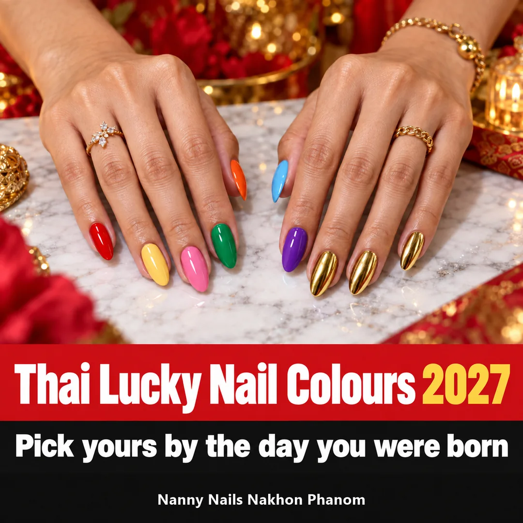Cover: Thai lucky nail colours 2027 by birth day, Nanny Nails Nakhon Phanom