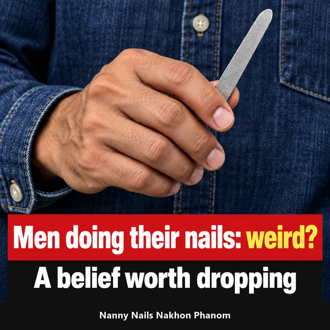 Cover: can men get their nails done, does it look weird, Nanny Nails Nakhon Phanom