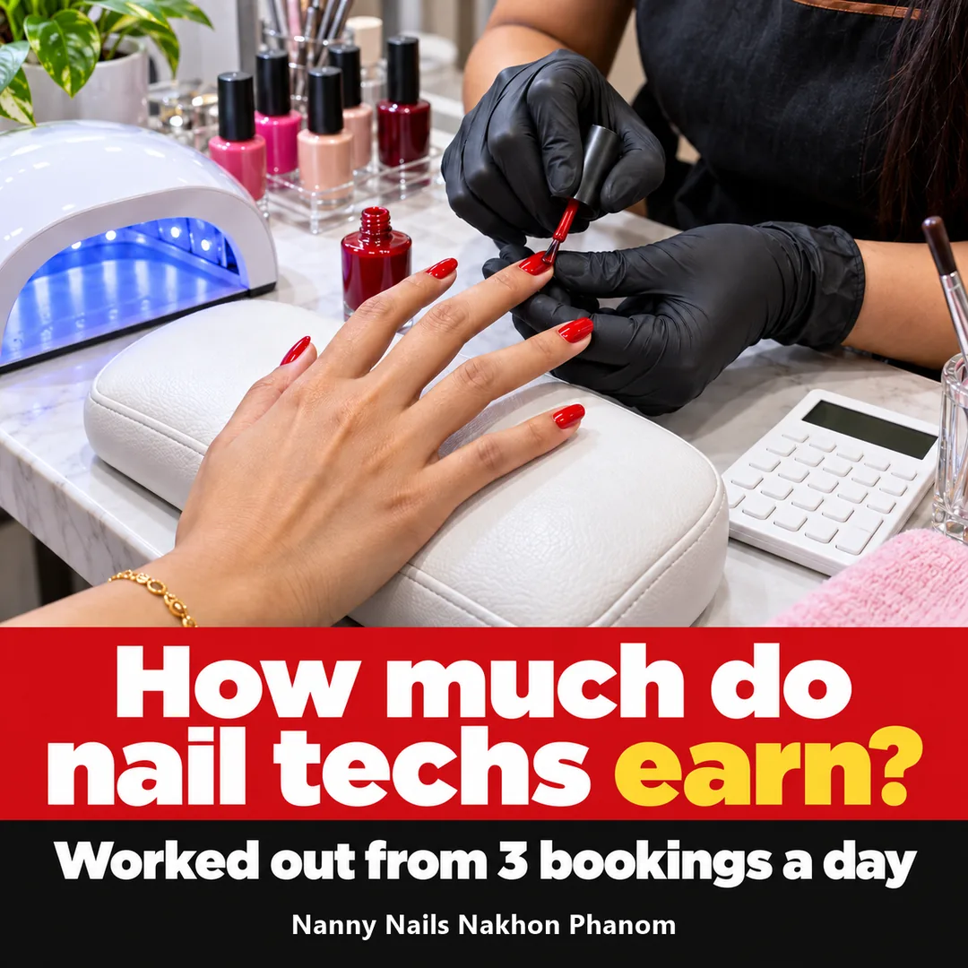 Cover: how much does a nail technician earn a month, Nanny Nails Nakhon Phanom