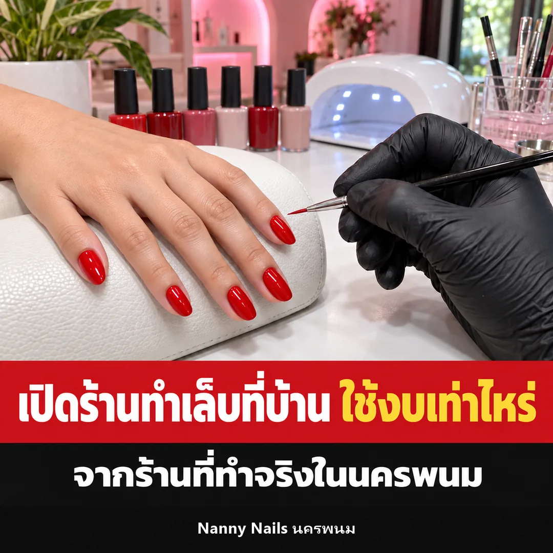 ปกบทความ เปิดร้านทำเล็บที่บ้าน ใช้งบเท่าไหร่ Nanny Nails นครพนม