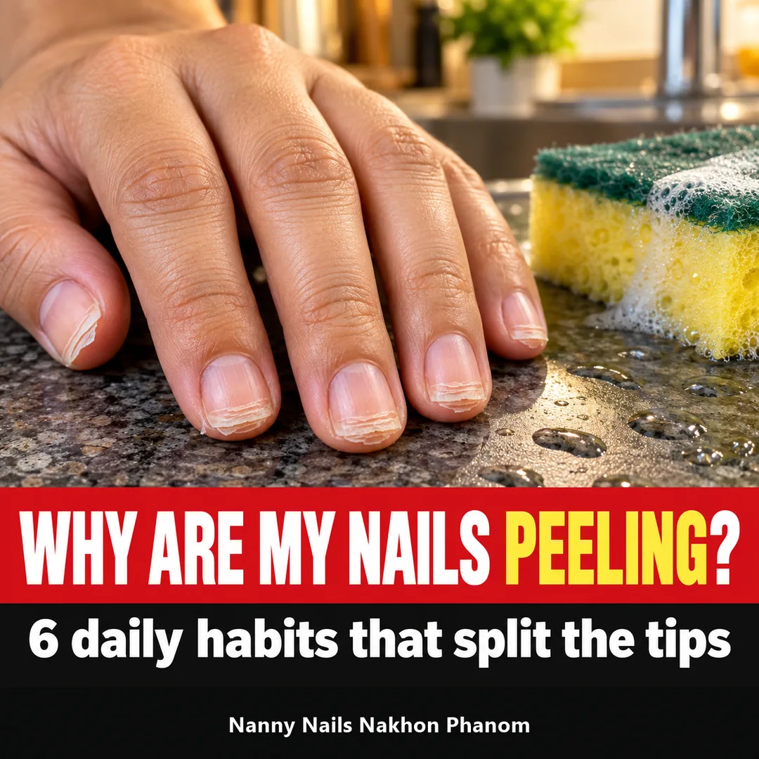 Cover: why are my nails peeling, 6 daily habits that split the tips, Nanny Nails Nakhon Phanom