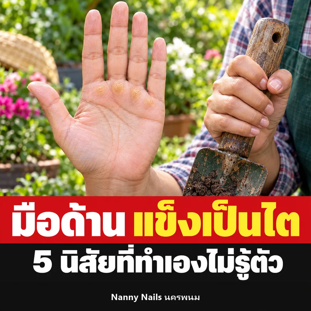 ปกบทความ มือด้านเกิดจากอะไร 5 นิสัยที่ทำให้มือหยาบแข็งเป็นไต Nanny Nails นครพนม