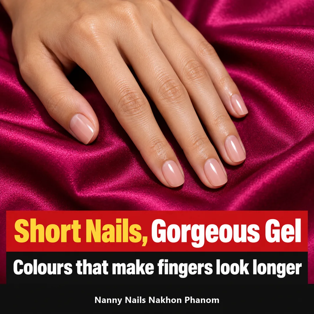 Article cover: gel nails on short nails, Nanny Nails, nail salon in Nakhon Phanom