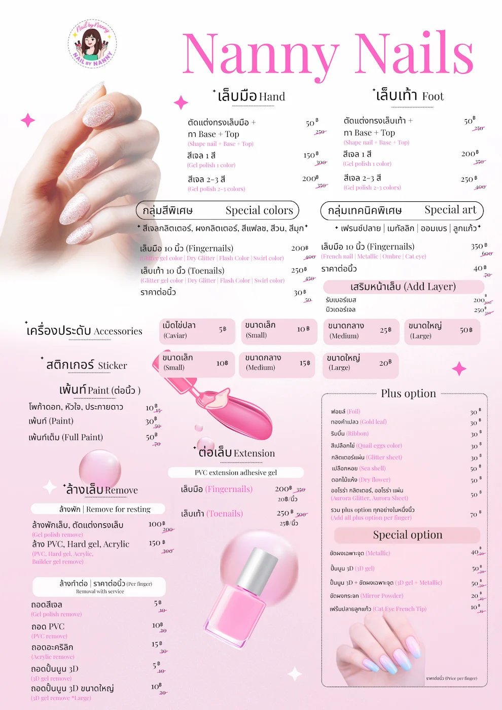 ราคาทำเล็บ Nanny Nails นครพนม